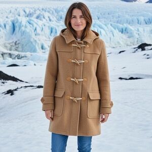 Women's Classic Tan Toggle Pea Coat